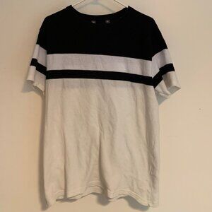 Casual black, white & cream t-shirt, 100% cotton